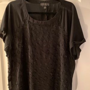 Forever 21 black floral shirt